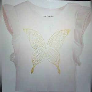 Zadig & Voltaire Kids White Butterfly Top